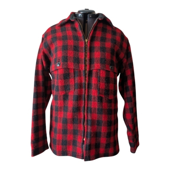 Johnson Woolen Mills Jackets & Blazers - Red and Black Plaid Farm Jacket